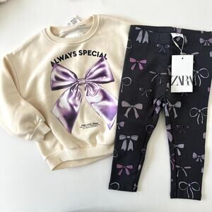Zara Bow Print Set 1.5y NWT